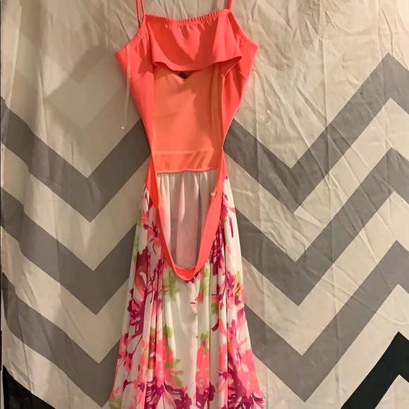 Pink floral summer/spring dress - Picture 2 of 2